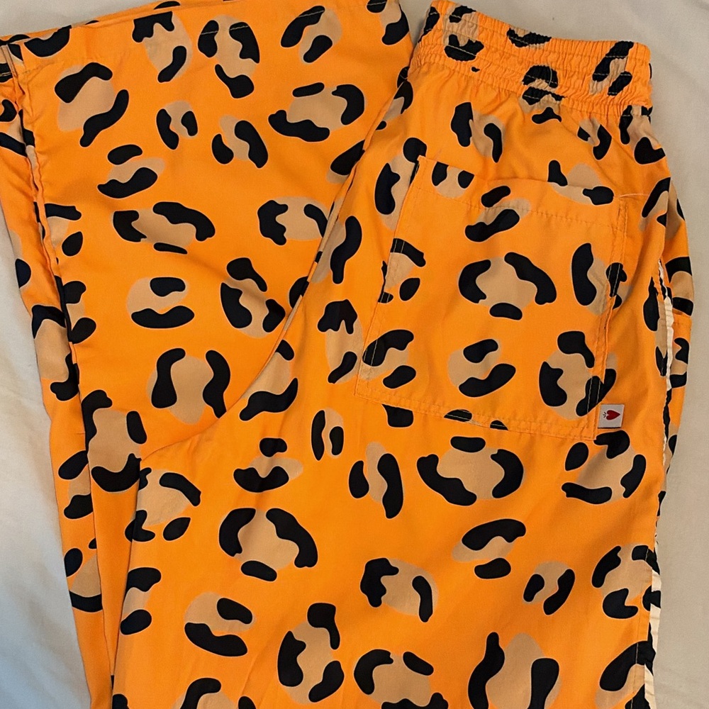 Leopard Print Orange Pants